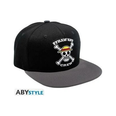 ONE PIECE Snapback Cap Black & Grey Skull x2