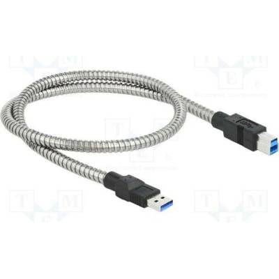Delock 86777 USB A vidliceUSB B vidlice 0,5m stříbrný