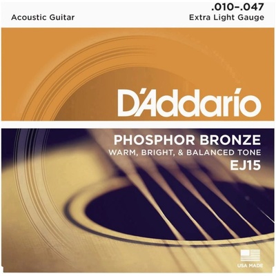 D'ADDARIO EJ15 Phosphor Bronze Extra Light - .010 - .047