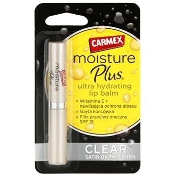 Carmex Moisture Plus intenzivní hydratační balzám na rty odstín Clear Satin Gloss Finish SPF 15 (Moisture Plus) 2 g