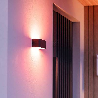 EGLO 901956 - LED RGBW димируемо външно стенно осветително тяло SANIA-Z LED/10W/230V IP55 черно (EG901956)