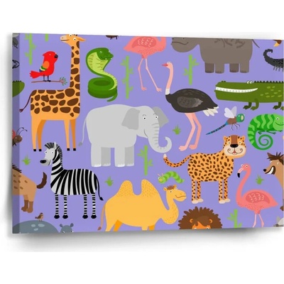 Sablio Obraz Animované safari - 90x60 cm
