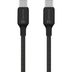 Tactical Здрав кабел с въжена оплетка и бързо зареждане за устройства с USB-C порт - Tactical Stitch Thread USB-C to USB-C Cable 60W (30 см) (черен) (57983126592)