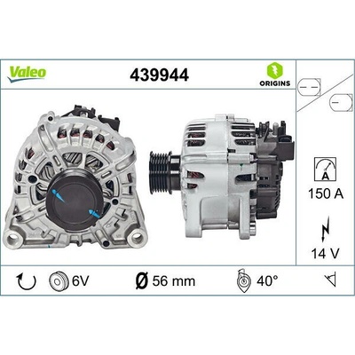 VALEO Alternátor VALEO 439944