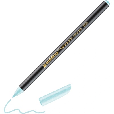 Edding 1200 glitter pastelově modrá