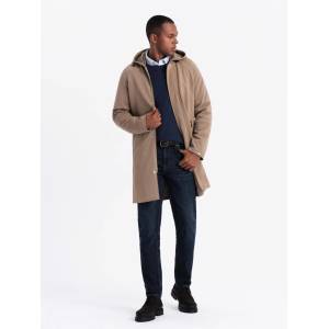 Ombre Clothing Кафяво мъжко палто с качулка Ombre Облекло Ombre Clothing | Kafyav | МЪЖЕ | XL