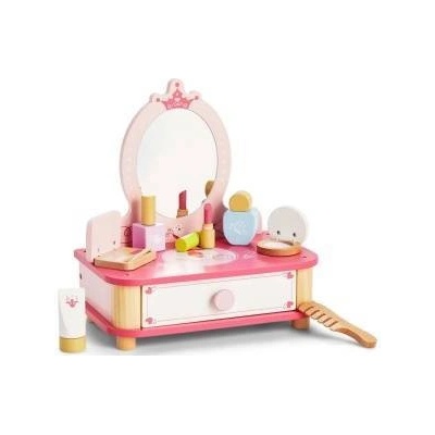 Vigan Viga Pink Wooden Dressing Table For Makeup with Mirror + Accessories