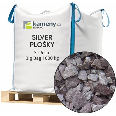 Kameny.cz Plošky Silver - okrasné přírodní plošky Vyberte si balení: Big Bag 1000 kg