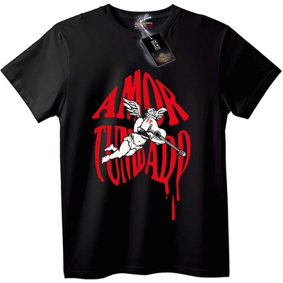 NOONEBRAND Тениска Amor Turdado - XS, Black