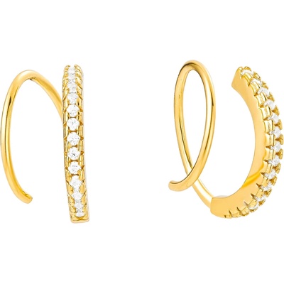 Olivie strieborné náušnice ŠPIRÁLA GOLD 8949