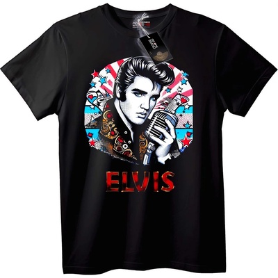 NOONEBRAND Тениска Elvis Presley Ретро - XL, Black