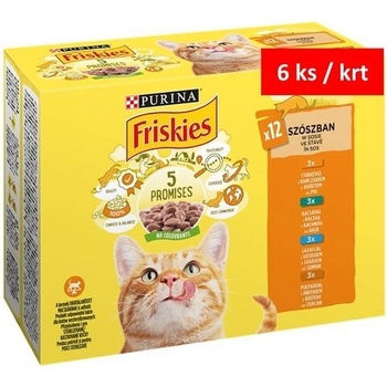 Friskies Multipack kurča kačica losos morka v šťave 12 x 85 g