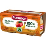PLASMON Плодово пюре Plasmon - С банан и ябълка, 6м+, 2 х 80 g (0911) - baby
