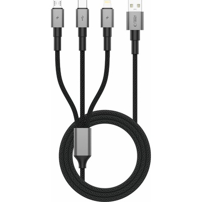 Tech-Protect 123335 USB Typ-C / micro USB / Lightning 1,2m šedý