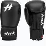Hook fighting Готови за бой кожени боксови ръкавици черни