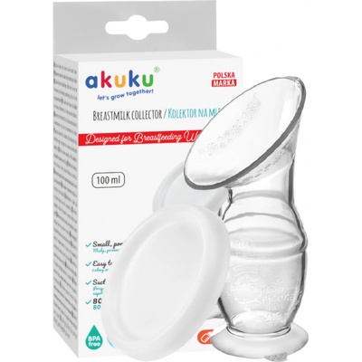 Akuku Ruční odsávačka mléka kolektor 100ml silikonový