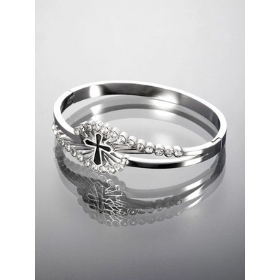 Prosperk náramek z chirurgické oceli kříž S0824