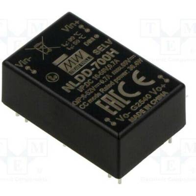 MEAN WELL NLDD-700H Měnič: DC/DC; Uvst: 10÷56VDC; Uvýst: 6÷52VDC; Ivýst: 700mA; THT; NLDD
