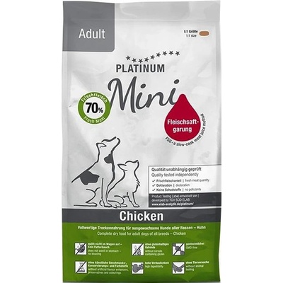 PLATINUM Супер премиум храна Platinum Adult Mini Chicken -за мини породи със 70% прясно пилешко месо, годно за човешка консумация-900гр