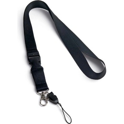 Snúrka na krk 20 mm Black
