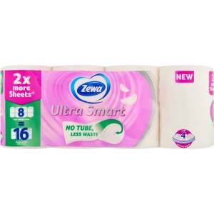 Zewa Ultra Smart 4-пластова тоалетна хартия, 8 ролки (7322542610145)