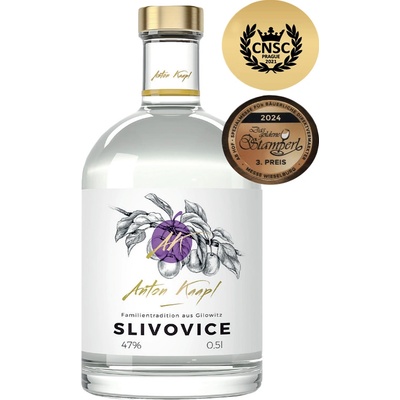 Anton Kaapl Slivovice 47% 0,5 l (čistá fľaša)