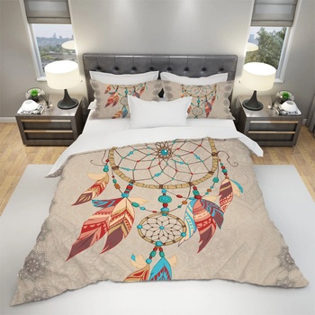 Image 1 of Ръчно изработен комплект спално бельо Boho Dream Catcher