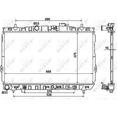 NRF Chladič, chlazení motoru 53356