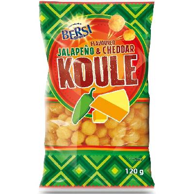 Úsovsko food a. s. Bersi Snack топчета с вкус на халапеньо и чедър 120 г