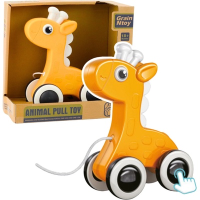 Lean Toys hračka na ťahanie žltá žirafa