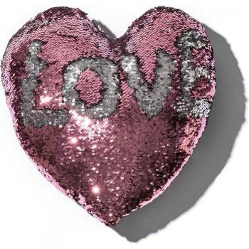 Image 1 of Pillow with Sequins Heart