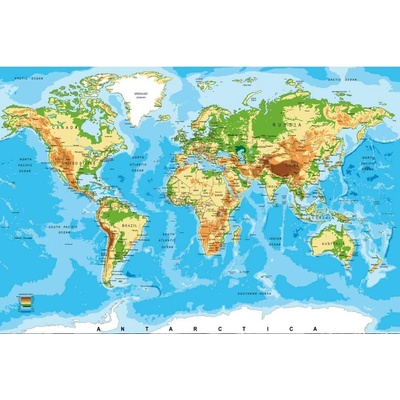 Dimex MS-5-0261 vliesová fototapeta na zeď Mapa sveta rozmery 375 x 250 cm