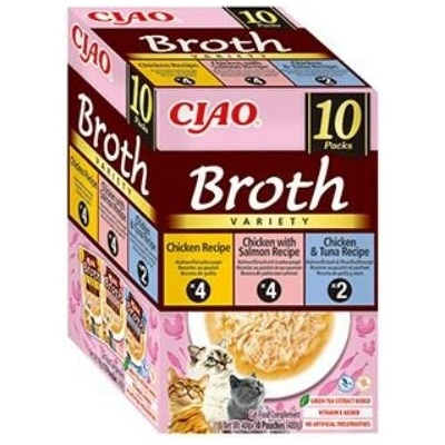 Churu Cat BOX Broth Chicken & Chicken Salmon & Chicken Tuna 10 x 40 g