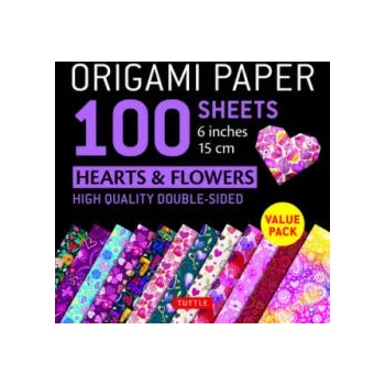 Origami Paper 100 sheets Hearts & Flowers 6"