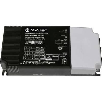 Deko-Light napájení BASIC, DIM, Multi CC, IE-75D konstantní proud 1050-1600 mA IP20 stmívatelné 25-70V DC 26,00-75,00 W 862194