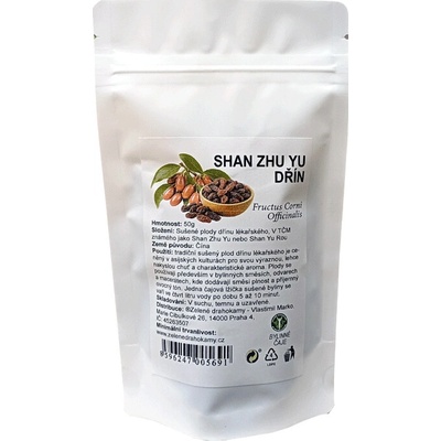 Zelené Drahokamy Dřín lékařský Shan Zhu Yu 50 g