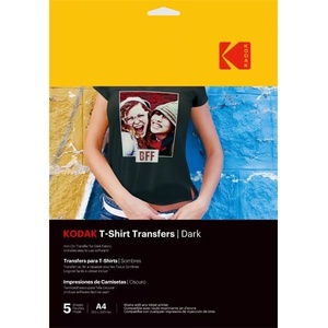 Kodak Термотрансферна фотохартия kodak за тениски с тъмен цвят, a4, 5 бр. ko-3510553 (ko-3510553)