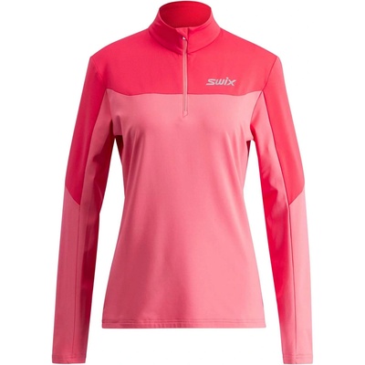 Swix Infinity Light Half Zip W ružová biela