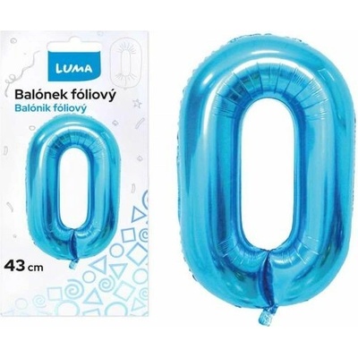 LUMA Balónek foliový č.0 MODRÝ 43 cm
