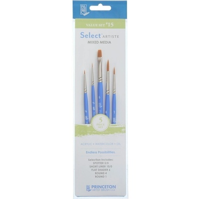 Princeton Artist Brush Selectartiste Multi-Technique Комплект четки 5 бр (P3750SET115)
