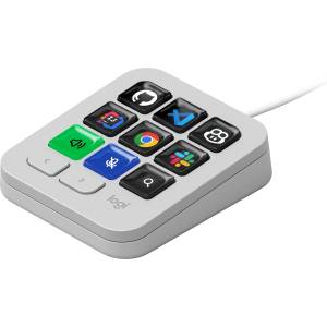 Logitech Програмируема клавиатура Logitech - MX Keypad, 9 LCD клавиша, USB-C, светлосива (920-013892) - ozone