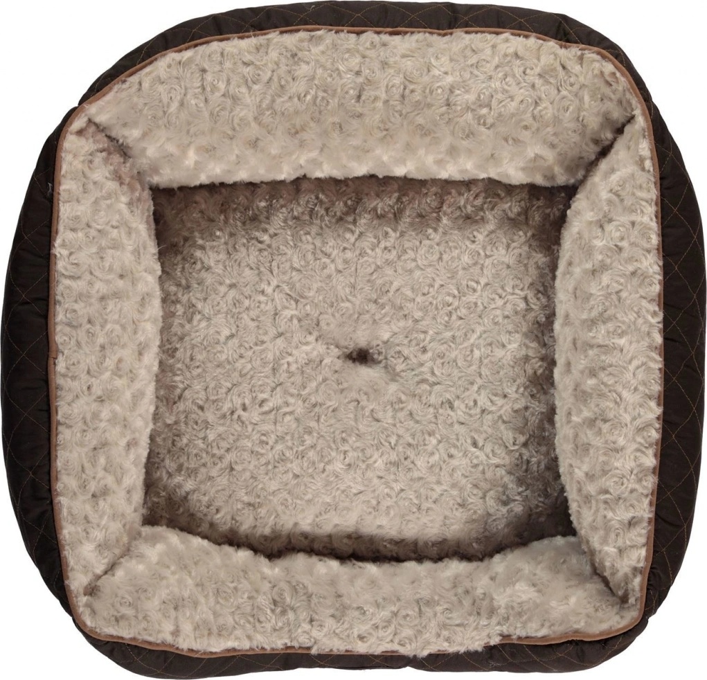 Scruffs Wilton Hundebett Blau – Box-Bett Mit Plüschfüllung & Rutschfester Unterseite, Größe S (50x40 Cm)