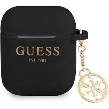Image 1 of GUESS Калъф за слушалки Guess - 4G Charms Silicone, AirPods 1/2, черен (3666339039158)