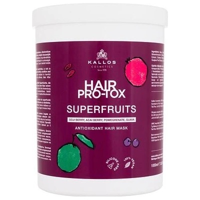 Kallos Hair Pro Tox Superfruits antioxidační maska na vlasy 1000 ml