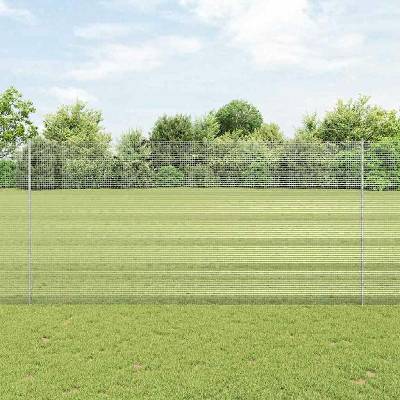vidaXL Svařovaná drátěná plotovina s tyčkami 25 x 1,6 m Stříbrná