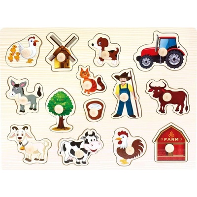 Bino puzzle farma 14 dílků