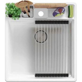 Твоят Стил Бяла кухненска гранитна мивка Ню Йорк 50 Multispace 480 x 530 мм