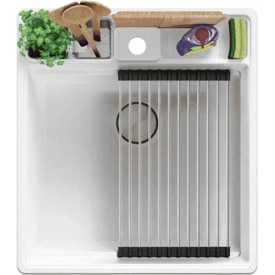 Твоят Стил Бяла кухненска гранитна мивка Ню Йорк 50 Multispace 480 x 530 мм