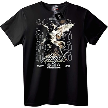NOONEBRAND Тениска Вечен Ангел Без Война - XS, Black