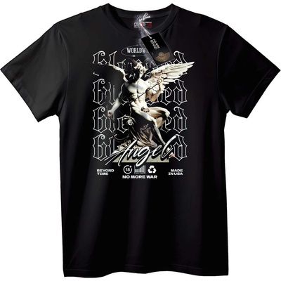 NOONEBRAND Тениска Вечен Ангел Без Война - XS, Black